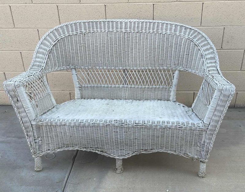 Photo 2 of WICKER PATIO BENCH