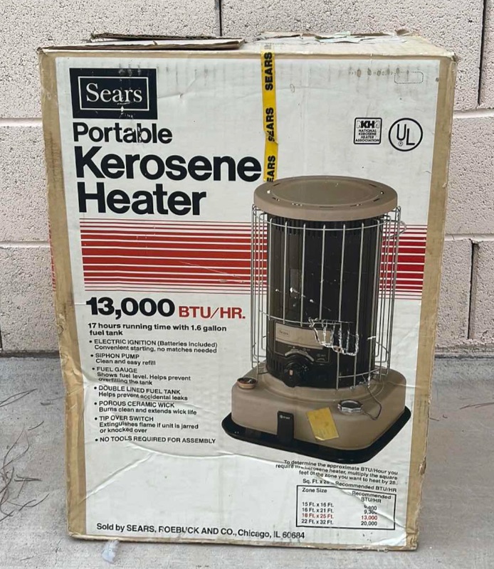 Photo 1 of PORTABLE KEROSENE HEATER W/ BOX 