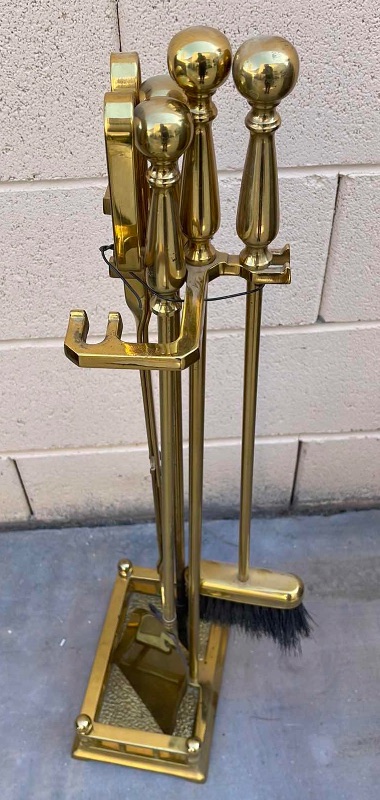 Photo 1 of SOLID BRASS FIREPLACE TOOLS 