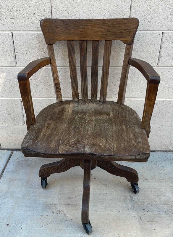 Photo 1 of ANTIQUE ROLLING OFFICE CHAIR 