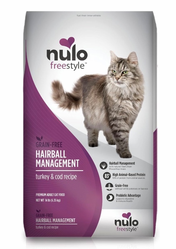 Photo 1 of NULO FREESTYLE HAIRBALL CAT GF #5 CAT FOOD 14LB BAG