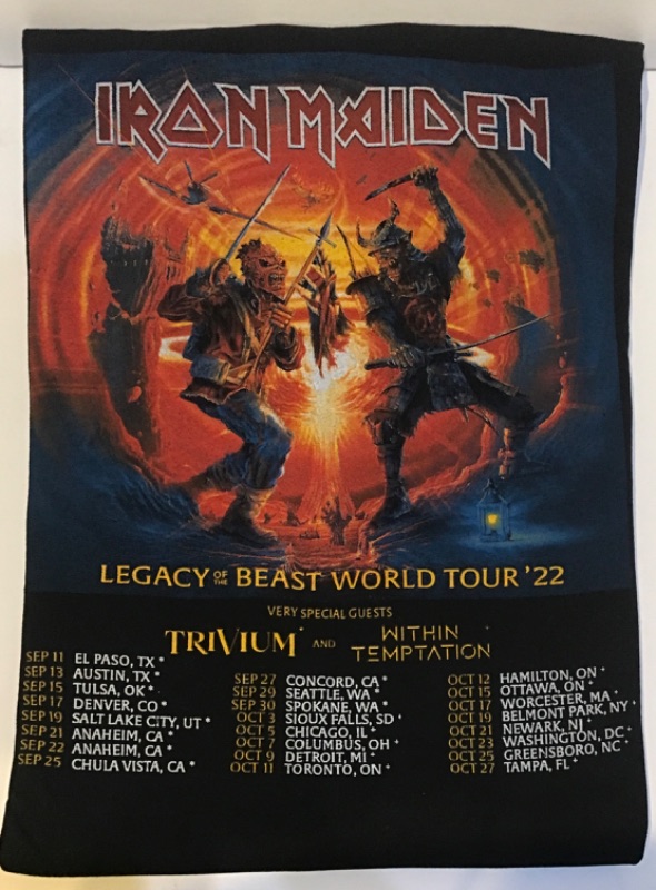 Photo 1 of VINTAGE IRON MAIDEN CONCERT T-SHIRT “LEGACY OF THE BEAST TOUR”