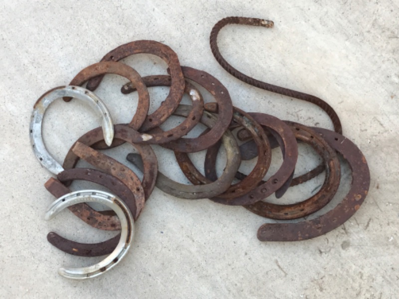 Photo 2 of COLLECTION OF VINTAGE RUSTIC HORSESHOES