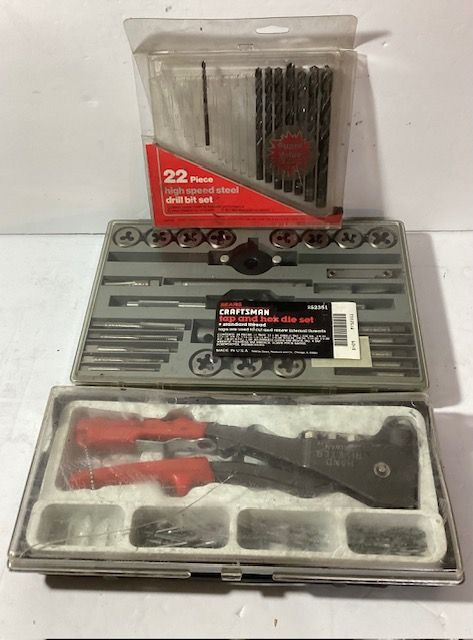 Photo 1 of CRAFTMANS TAP & HEX DIE SET HIGH SPEED DRILL BIT SET AND MORE