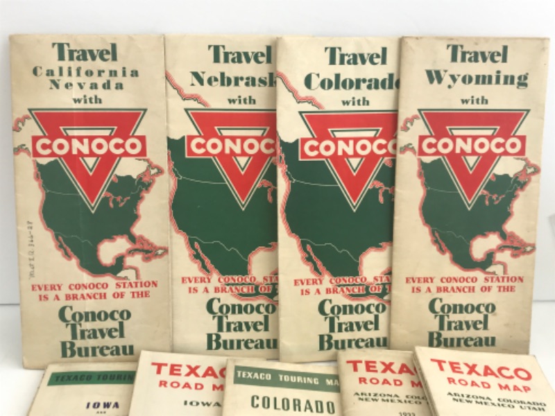 Photo 3 of CONOCO TRAVEL MAPS EARLY 1900’S AND MORE