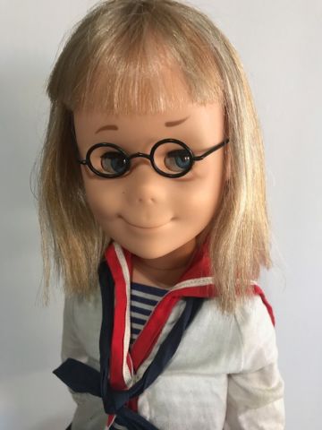 Photo 4 of VINTAGE CHARMIN CHATTY CATHY DOLL GLASSES & RECORDS BLONDE HAIR 24” TALL