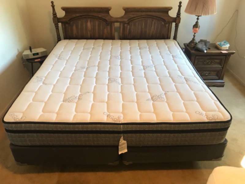 Photo 1 of ORGANIC COTTON KING SIZED MATTRESS - ONLY MATTRESS AND BOX SPRING 