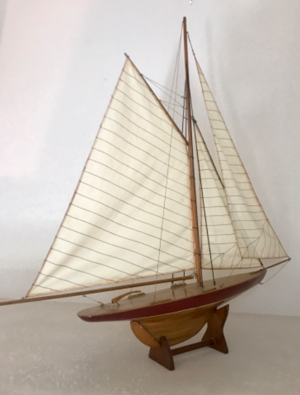 Photo 4 of AUTHENTIC HANDMADE MODEL SAILBOAT MODEL-DEFENDER