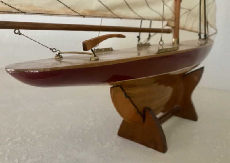 Photo 2 of AUTHENTIC HANDMADE MODEL SAILBOAT MODEL-DEFENDER