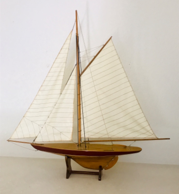 Photo 1 of AUTHENTIC HANDMADE MODEL SAILBOAT MODEL-DEFENDER