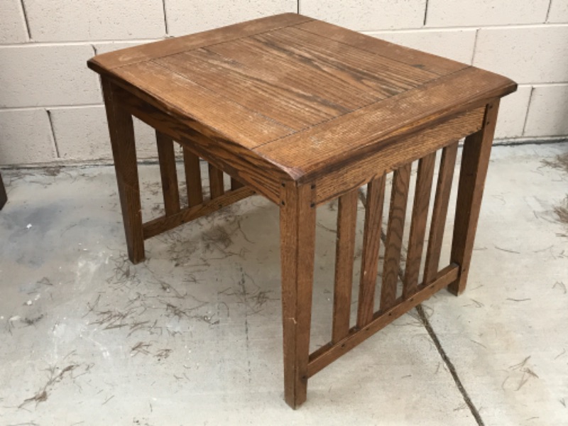 Photo 1 of SOLID WOOD SIDE TABLE 28”x24”x22”