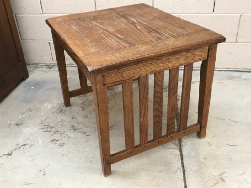 Photo 1 of SOLID WOOD SIDE TABLE 28”x24”x22”