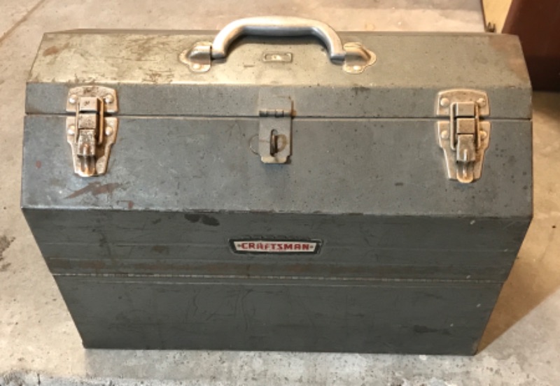Photo 1 of VINTAGE CRAFTMAN TOOL BOX WITH MISCELLANEOUS SUPPLIES