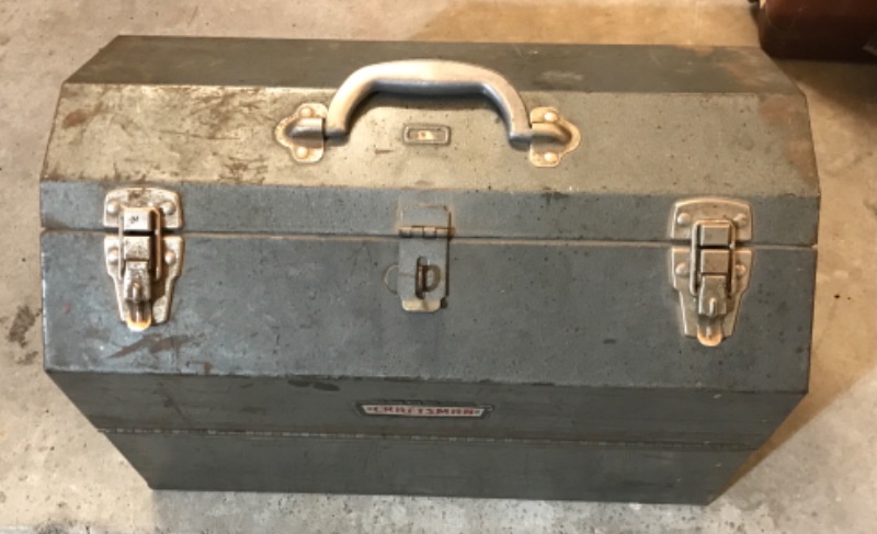 Photo 2 of VINTAGE CRAFTMAN TOOL BOX WITH MISCELLANEOUS SUPPLIES
