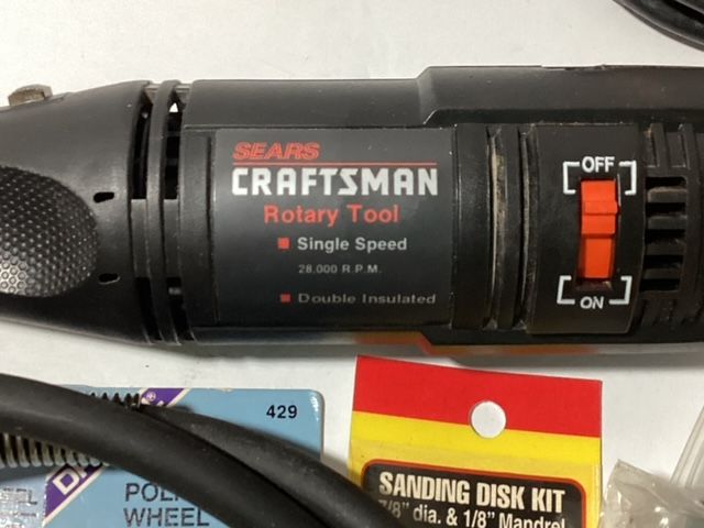 Photo 2 of CRAFTMANS ROTARY TOOL w/ SUPPLIES