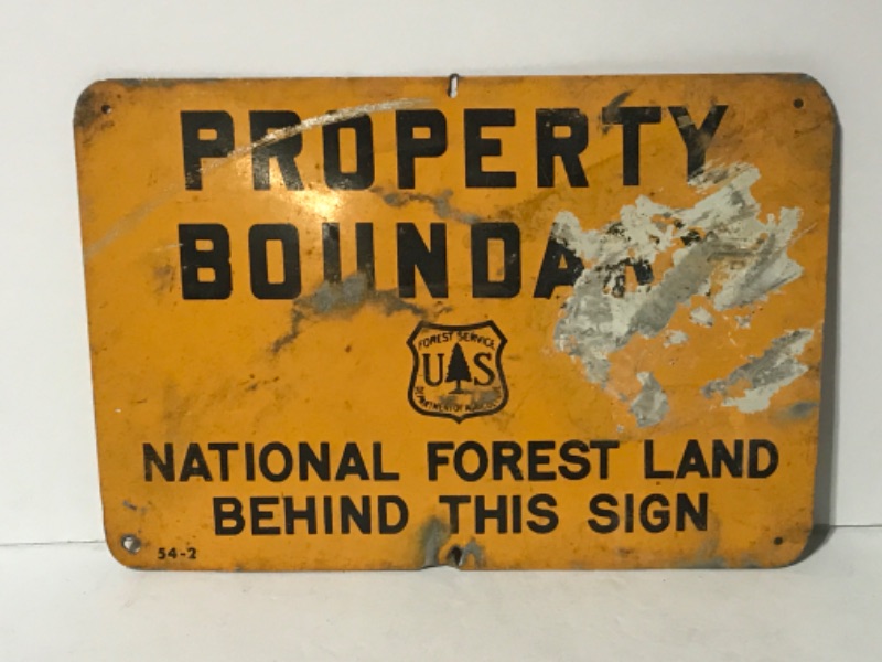 Photo 2 of VINTAGE ORIGINAL NATIONAL FOREST LAND TIN SIGN AND MILITARY PHOTOS