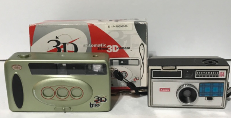 Photo 1 of KODAK INSTAMATIC 104 CAMERA AND 3D TRIO CAMERA