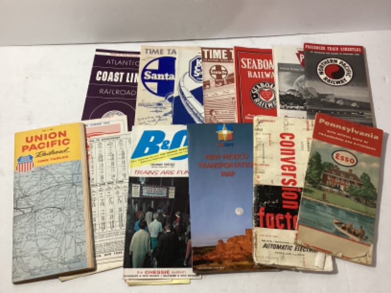 Photo 1 of VINTAGE UNION PACIFIC RAILROAD TIME TABLES AND OTHER RAIL LINES