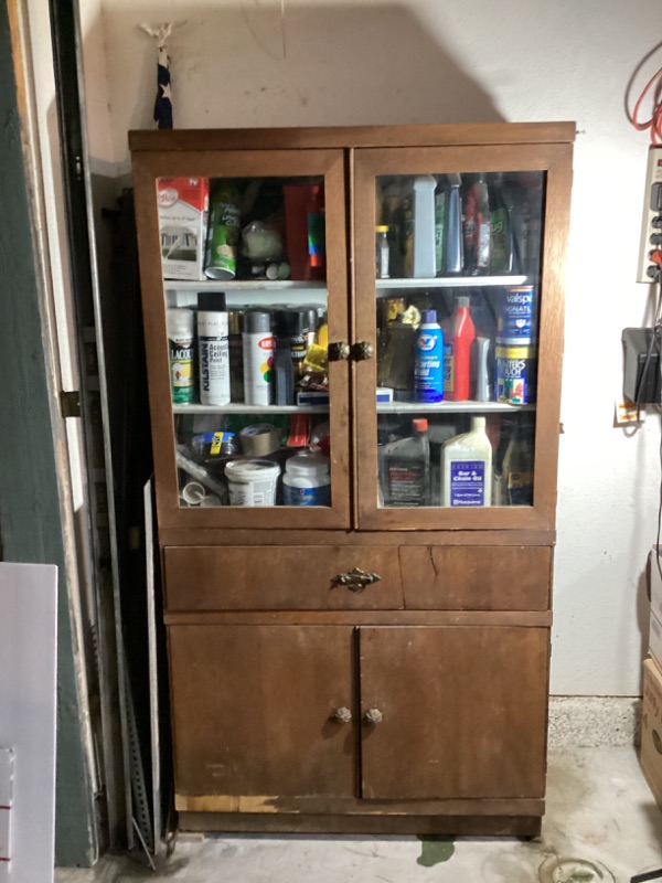 Photo 1 of ANTIQUE CHINA CABINET 35”x 15”x 64” - CONTENTS NOT INCLUDED 