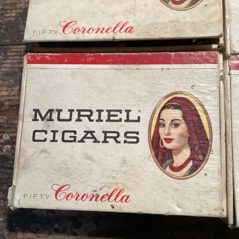 Photo 2 of 4 VINTAGE MURIEL CIGARS CORNELLA BOXES WITH CONTENTS INSIDE