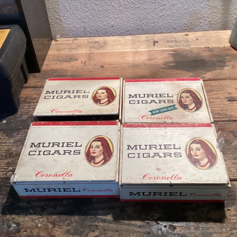 Photo 4 of 4 VINTAGE MURIEL CIGARS CORNELLA BOXES WITH CONTENTS INSIDE