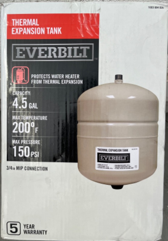 Photo 3 of EVERBILT THERMAL EXPANSION TANK 4.5GAL 883882104406