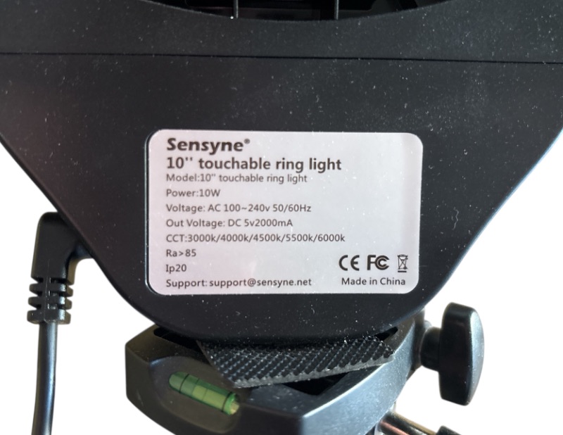 Photo 1 of SENSYNE 10” TOUCHABLE RING LIGHT W 50” EXTENDABLE TRIPOD STAND, LED CIRCLE LIGHTS W PHONE HOLDER & WIRELESS REMOTE SHUTTER, COMPATIBLE W ALL PHONES, NATURE