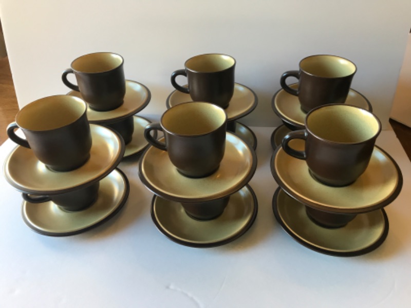 Photo 1 of NORITAKE FOLKSTONE SAFARI CUPS AND SAUCERS