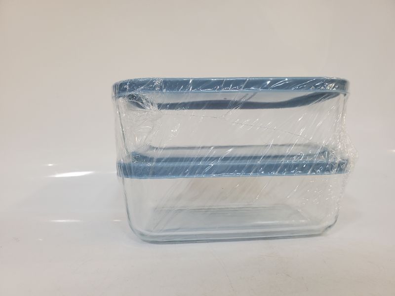 Photo 4 of 4.2 Cup 2pk Rectangular Glass Food Storage Container Set - Room Essentials