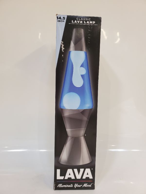 Photo 2 of 14.5 Geometric Monochrome Lava Lamp - LAVA - Blue 