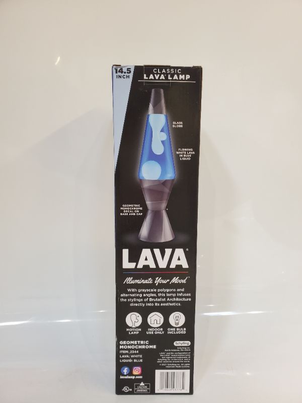 Photo 3 of 14.5 Geometric Monochrome Lava Lamp - LAVA - Blue 