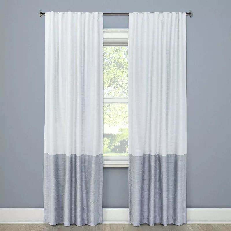 Photo 1 of  Blackout Color Block Curtain Panel Gray - Project 62 - 84"x50"