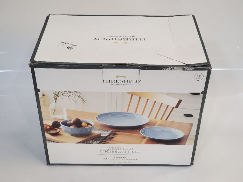 Photo 1 of 12pc Stoneware Westfield Dinnerware Set - Threshold
