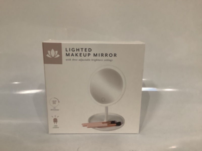 Photo 2 of Lighted Makeup Mirror With 3 Adjustable Brightness Settings