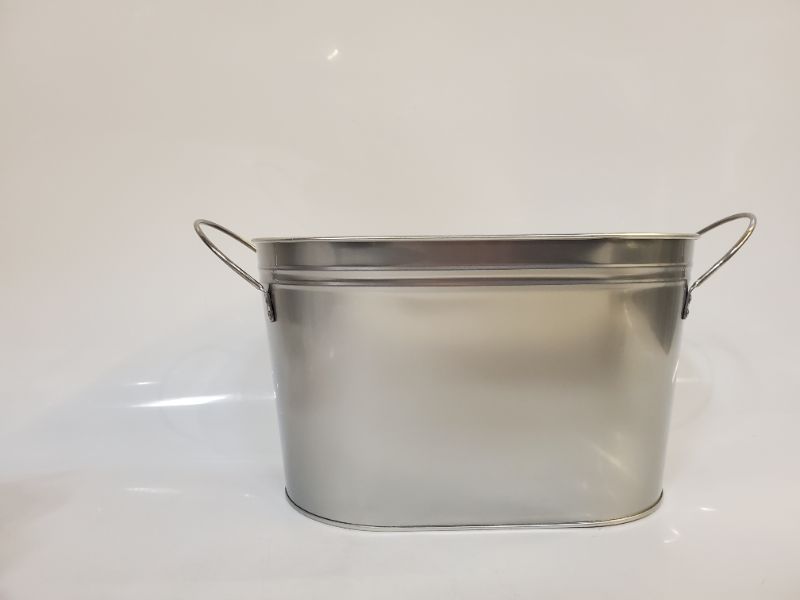 Photo 2 of SMALL METAL BEVERAGE BUCKET - SILVER