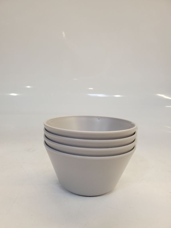 Photo 2 of 7.9oz 4pc Plastic Mini Bowls Gray - Room Essentials