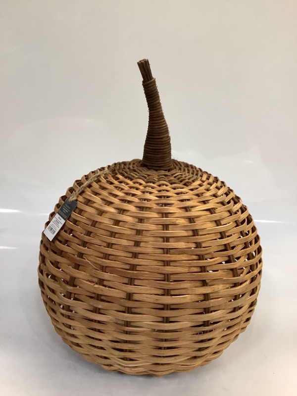 Photo 1 of Threshold - Light Woven Rattan Wicker Pumpkin Fall Decor Farmhouse