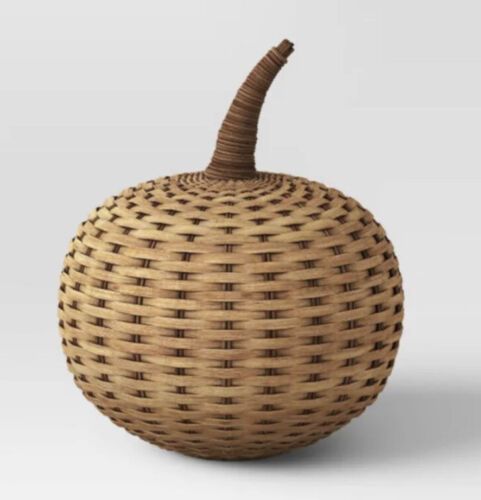 Photo 1 of Threshold - Light Woven Rattan Wicker Pumpkin Fall Decor Farmhouse