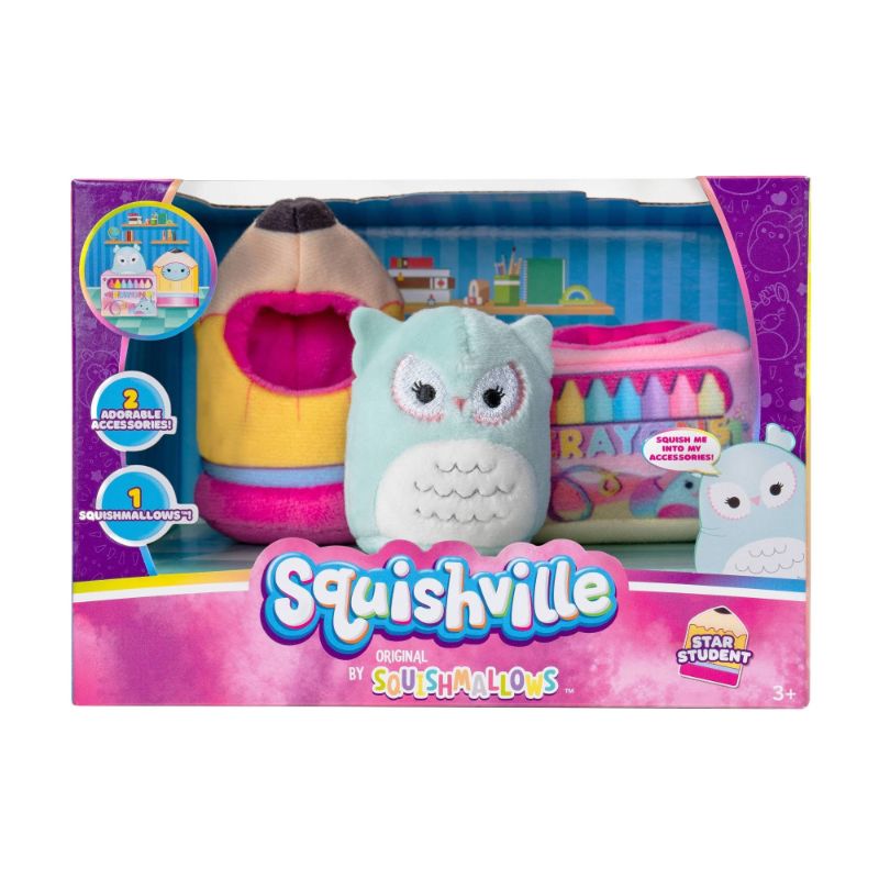 Photo 1 of Squishmallows Squishville! Star Student Mini Plush Set