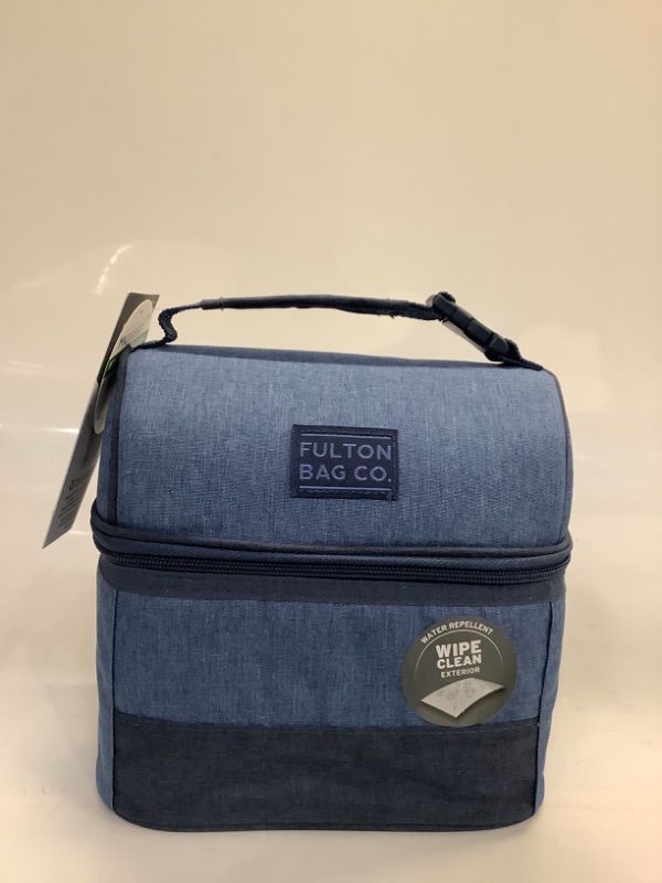 Photo 2 of Fulton Bag Co. Dual Compartment Lunch Bag - Bijou Blue