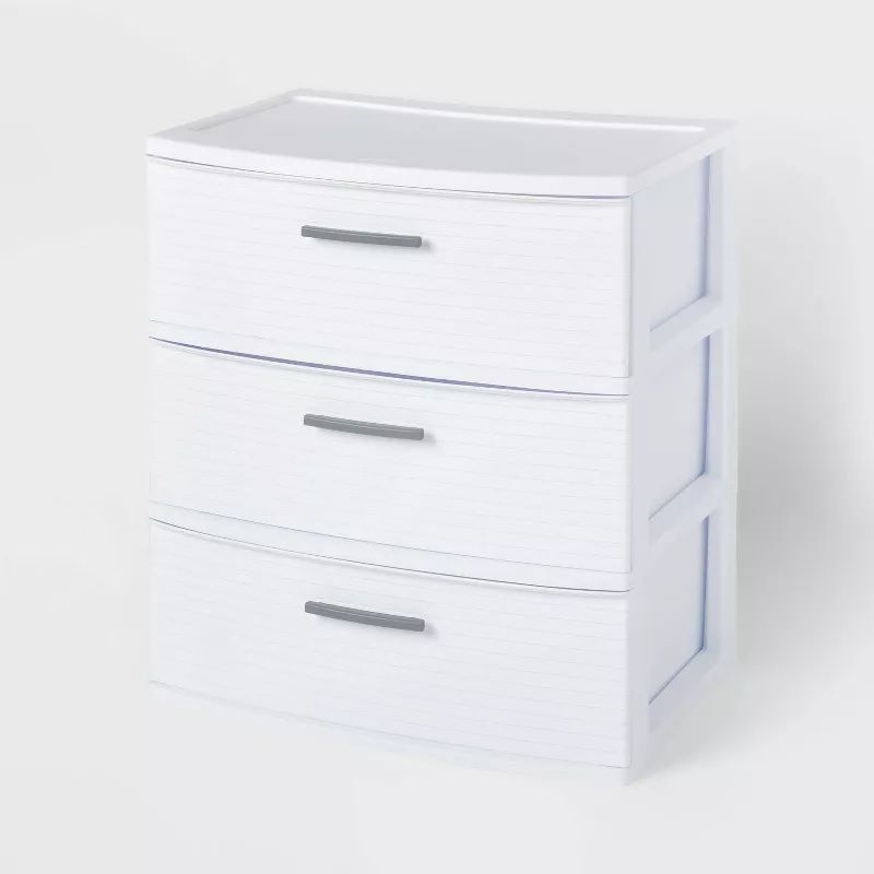 Photo 1 of 3 Drawer Wide Tower White - Brightroom - White