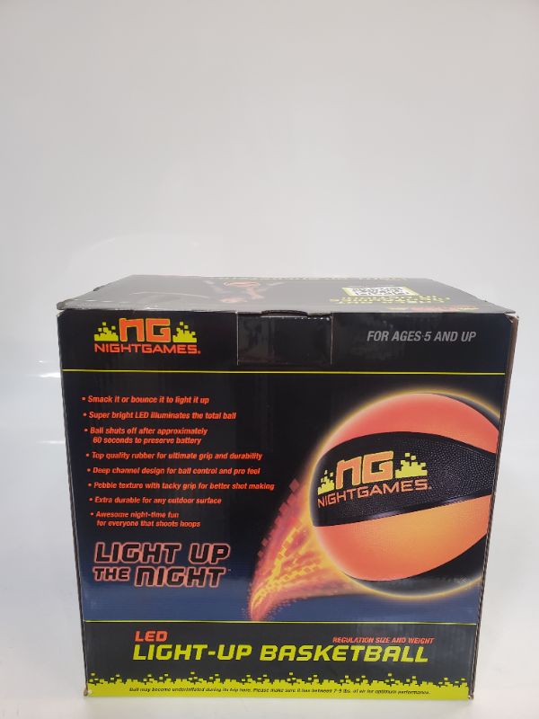 Photo 3 of Night Games LED Light Up Official Size Basketball