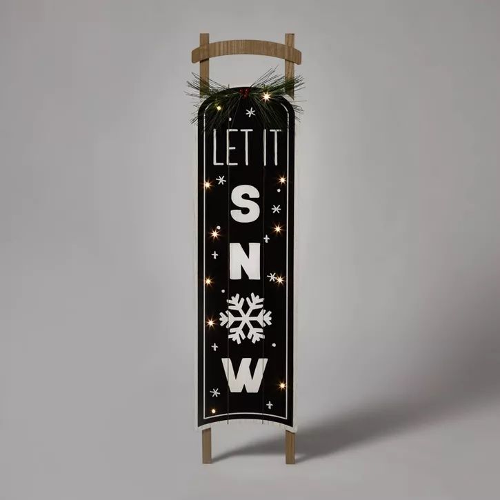 Photo 1 of 47" Lit 'Let It Snow' Sleigh Porch Sign - Wondershop