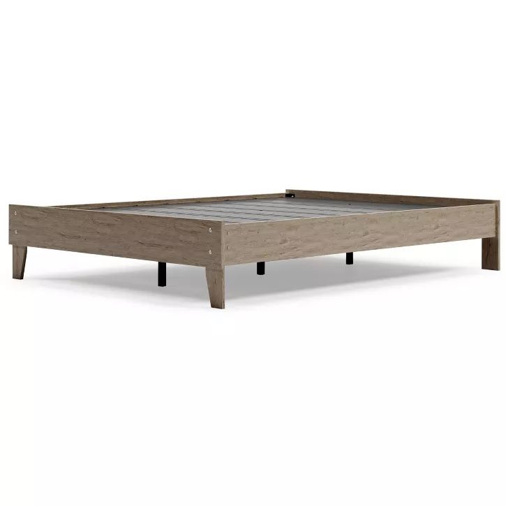Photo 1 of Oliah Platform Bed Natural - Signature Design by Ashley QUEEN