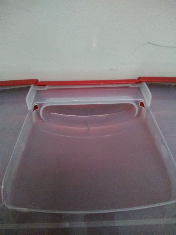 Photo 2 of 74qt Ultra Clear Underbed Box Red Lid - Wondershop