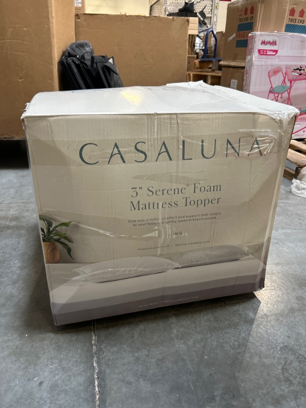 Photo 1 of 3" Serene Foam Mattress Topper - Casaluna