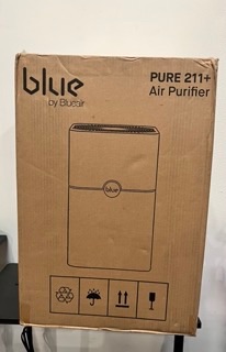 Photo 3 of BLUEAIR Air Purifier Large Room, Air Cleaner for Dust Pet Dander Smoke Mold Pollen Bacteria Allergen, Odor Removal, for Home Bedroom Living Room, Washable Pre Filter, HEPASilent, Blue 211+ (Non-Auto) Blue 211+ Purifier Pack