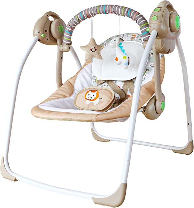 Photo 1 of Duomilee Electric Baby Rocking Chair
Baby Portable Swing with Intelligent Music Vibration Box, 
Swing for Infant Load Resistance 6-25 lb, 
Applicable Object: 0-9 Months for Infants.