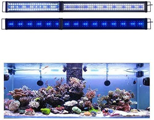 Photo 1 of KZKR LED Aquarium Light 60 -72 Inch Foldable Adjustable Fish Tank Light Hood Lamp for Freshwater Saltwater Marine Blue and White Decorations Light 5-6ft 150cm - 180cm