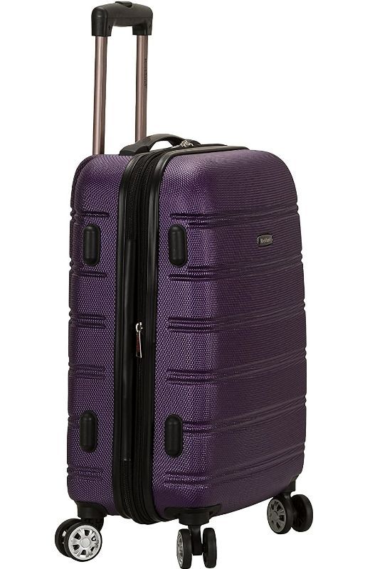 Photo 1 of Rockland Melbourne Hardside Expandable Spinner Wheel Luggage, Purple, 28in
